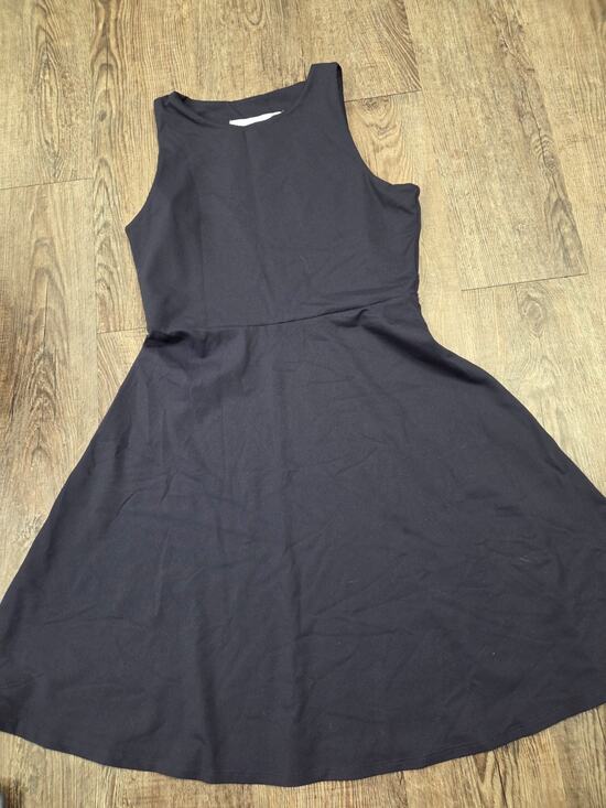 Susana Monaco Dresses & Skirts - Susana Monaco Halter Sleeveless Navy Blue Flare Dress Size Medium Made in USA